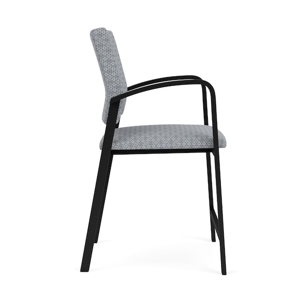 Newport Hip Chair Metal Frame, Black, RS Fog Upholstery